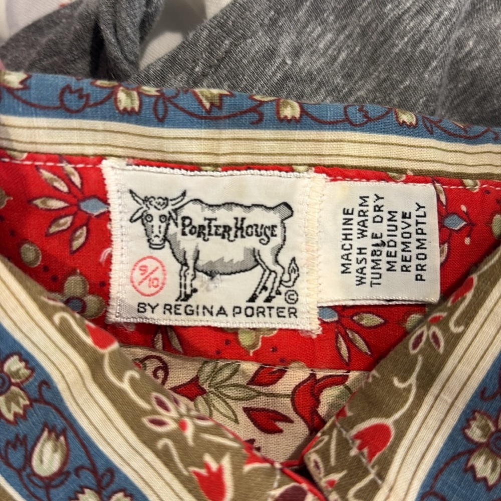 Vintage Women’s Porterhouse by Regina Porter Striped Floral Shirt. Size S - Picture 6 of 7